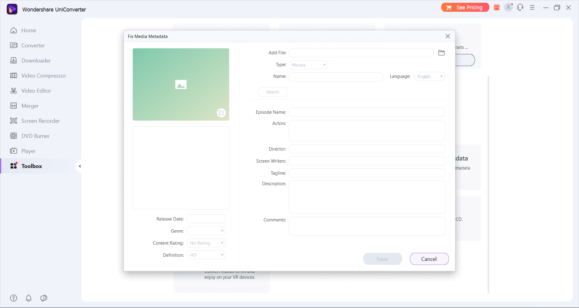 fix media metadata in uniconverter