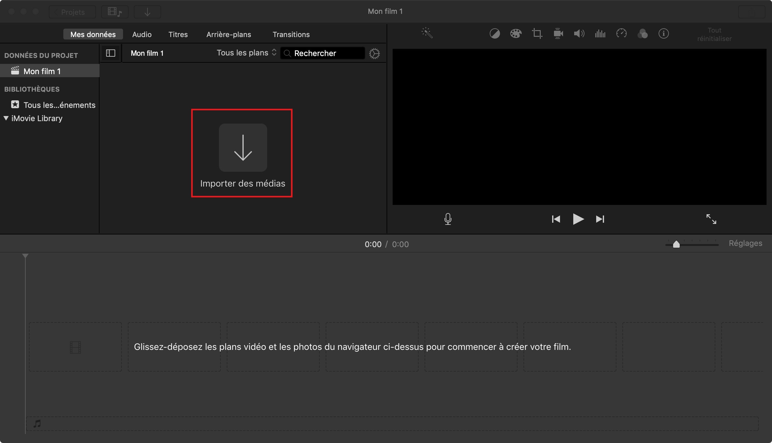 importer video imovie