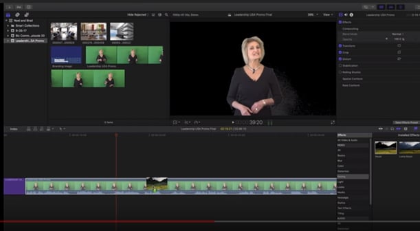 come usare lo schermo verde in in final cut pro