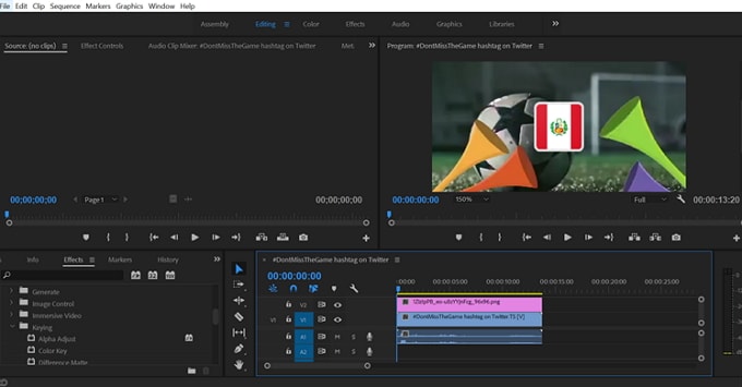 use adobe premiere with a green screen