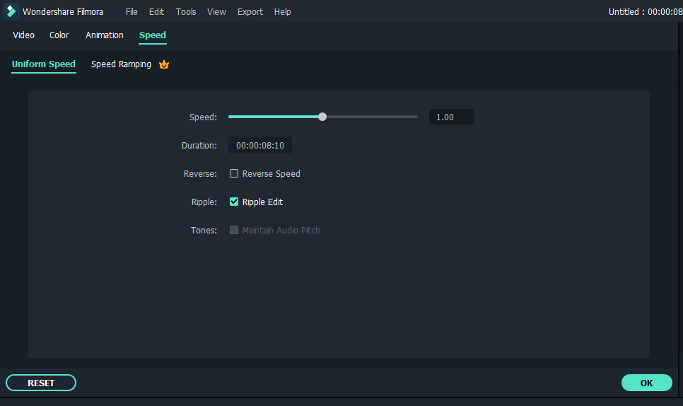 uniform speed adjustment