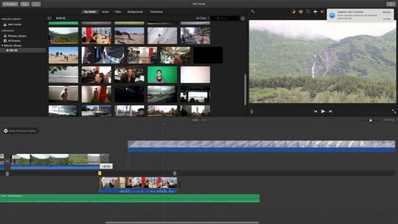 how to cut clips in imovie on mac