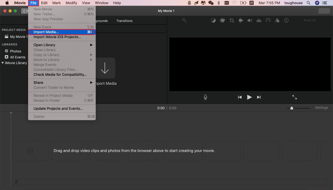 how to record video on mac with imovie