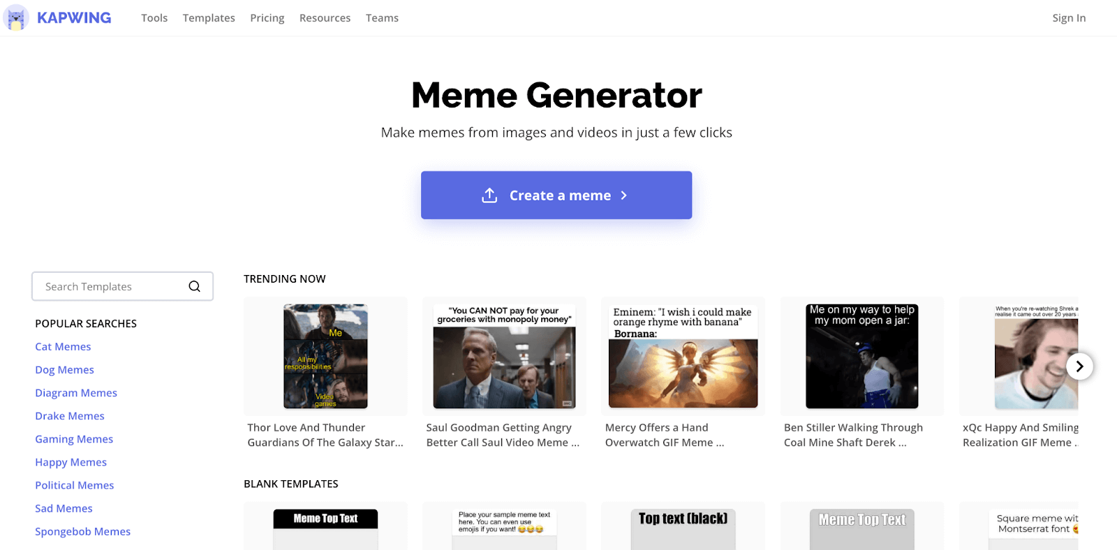 kapwing meme generator