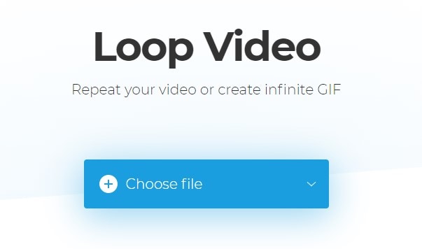 loop video with clideo choose file