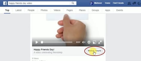 make facebook friendship video