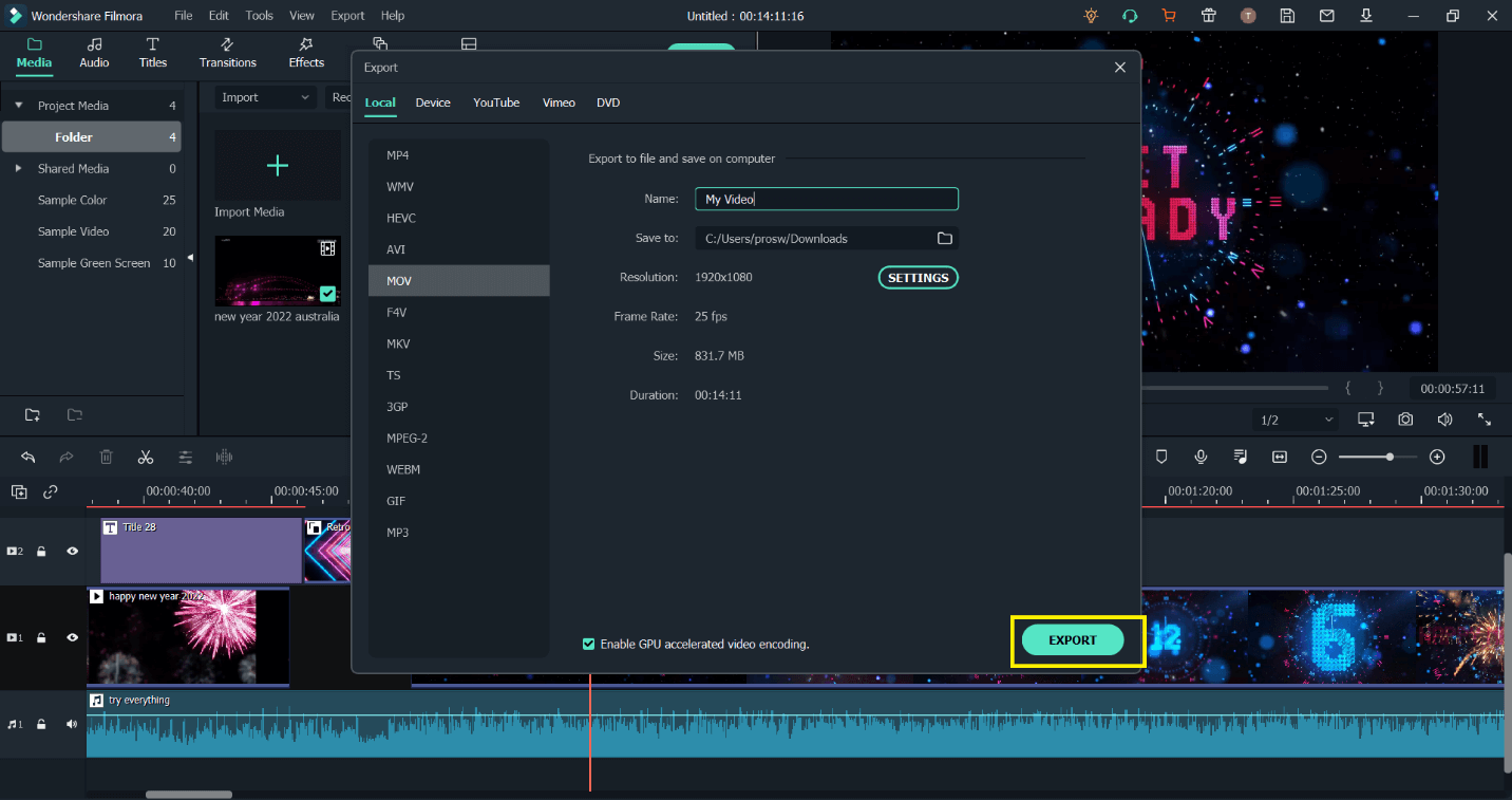 export video