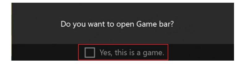 accept opening of the game bar