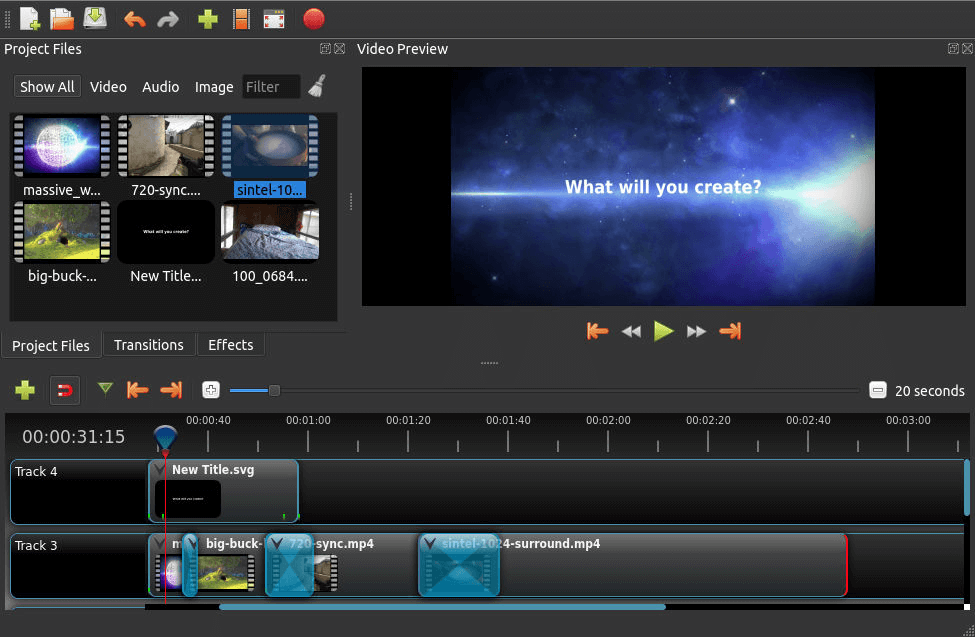 openshot open source video editor