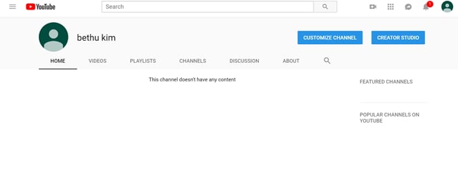 customize youtube channel