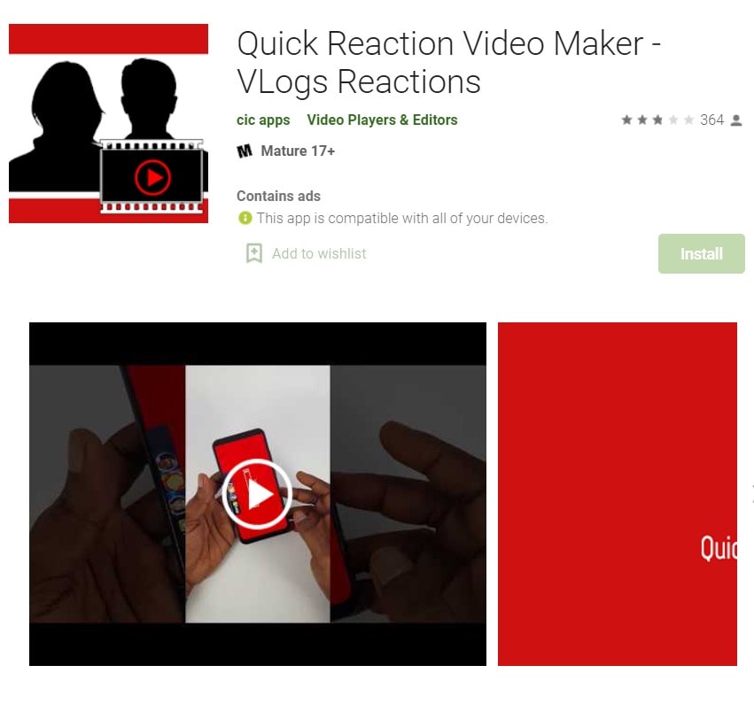 quick reaction video maker