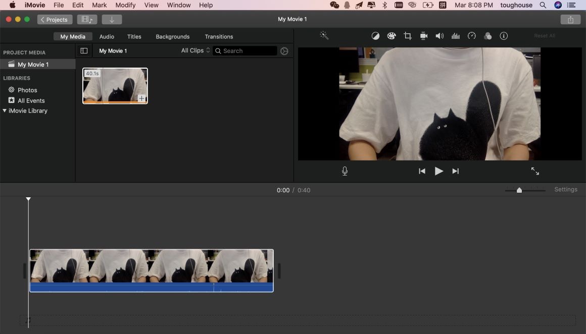 enregistrer un audio dans imovie