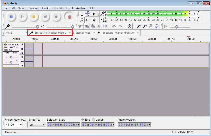 wie man youtube audio mit audacity aufnimmt