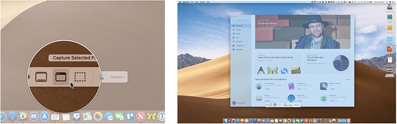 utiliser les touches de raccourci pour enregistrer l'écran mac