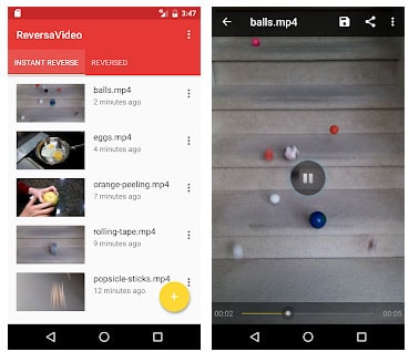 la meilleure application pour inverser la vidéo sur Android