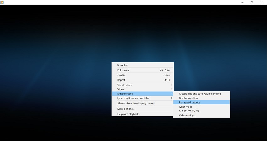 How to Change the Windows Media Player Playback Speed