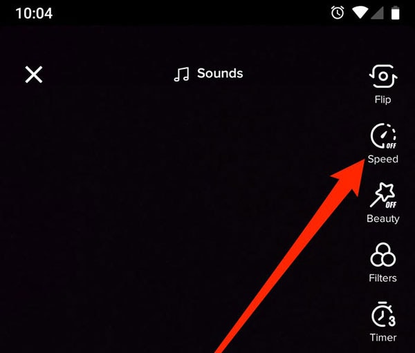 change tiktok video speed