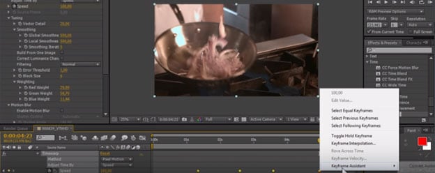 slow motion dans after effects