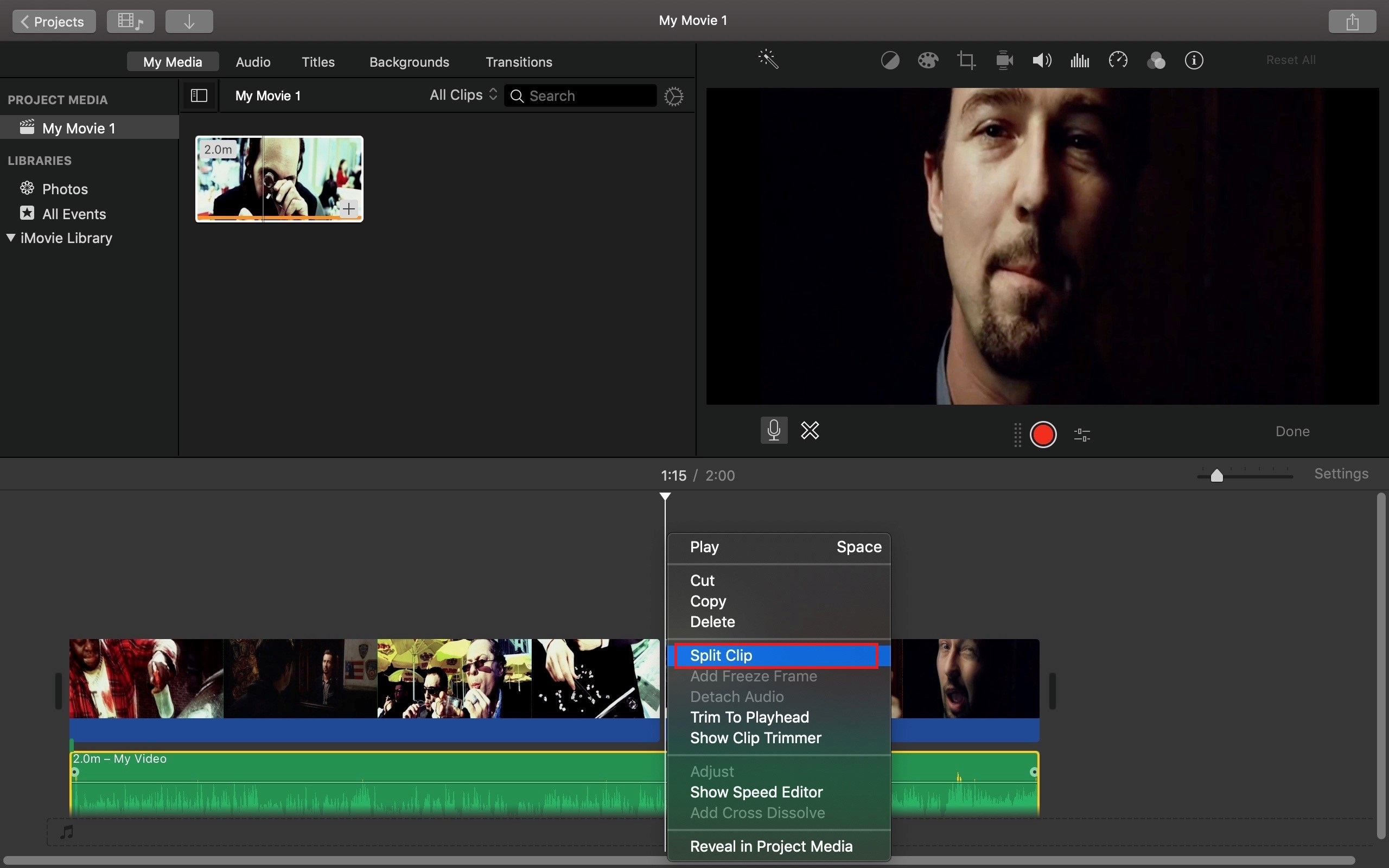 scinder l'audio pour masquer des mots dans imovie