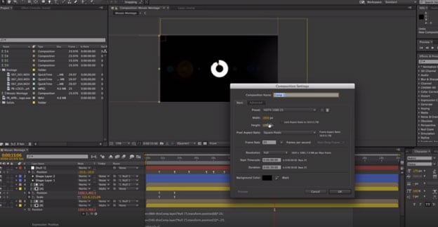 drag footages into after effects