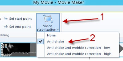 stabiliser la vidéo dans windows movie maker