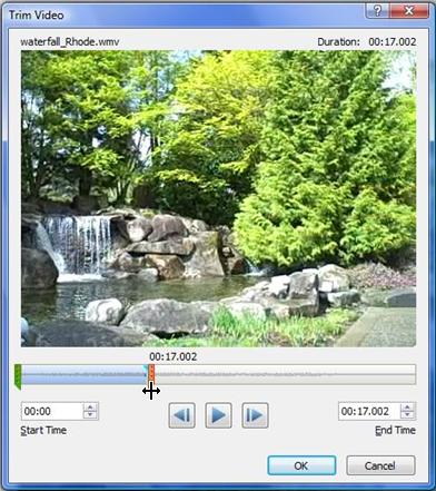 trim video in powerpoint