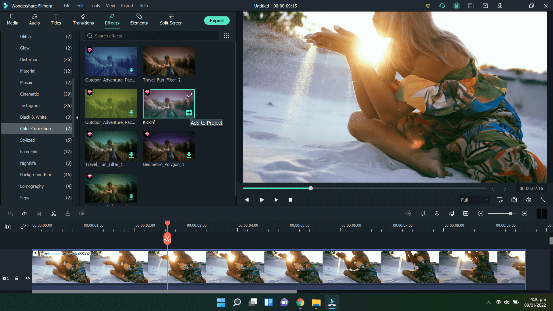 use filter to enhance your video