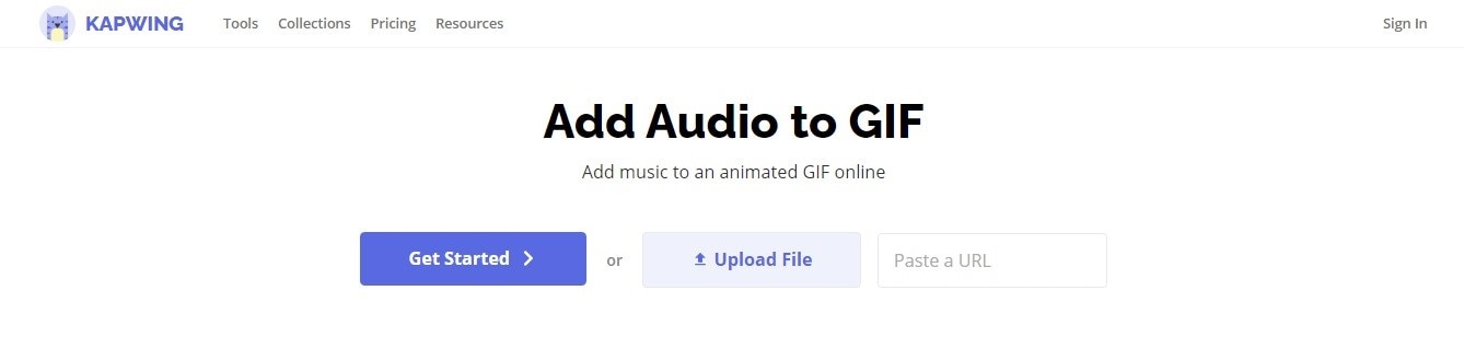 utiliza kapwing para añadir música a las aplicaciones gif en línea