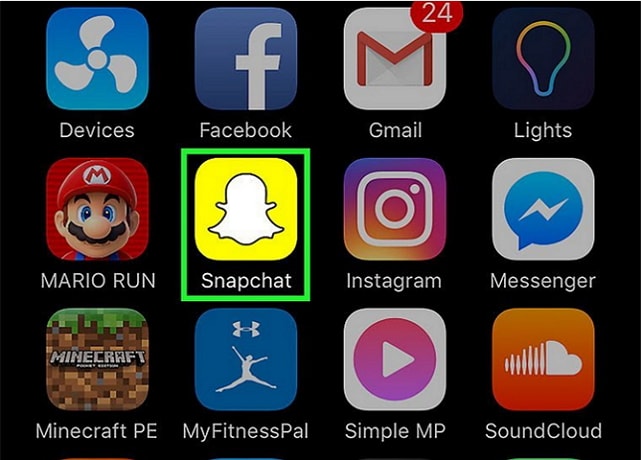 aplicación Snapchat