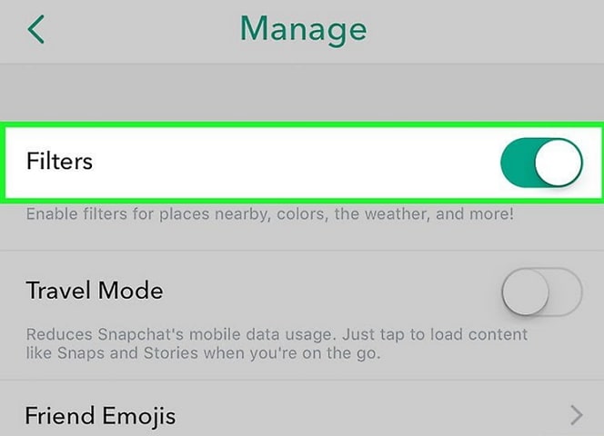 filtro de video llamadas de Snapchat