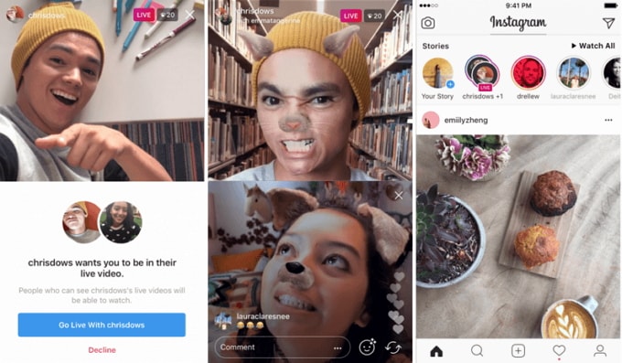 filtre d'appel vidéo instagram