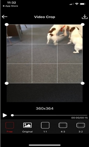 recadrer la vidéo Instagram sur iPhone