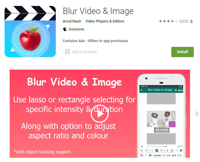 blur video image app
