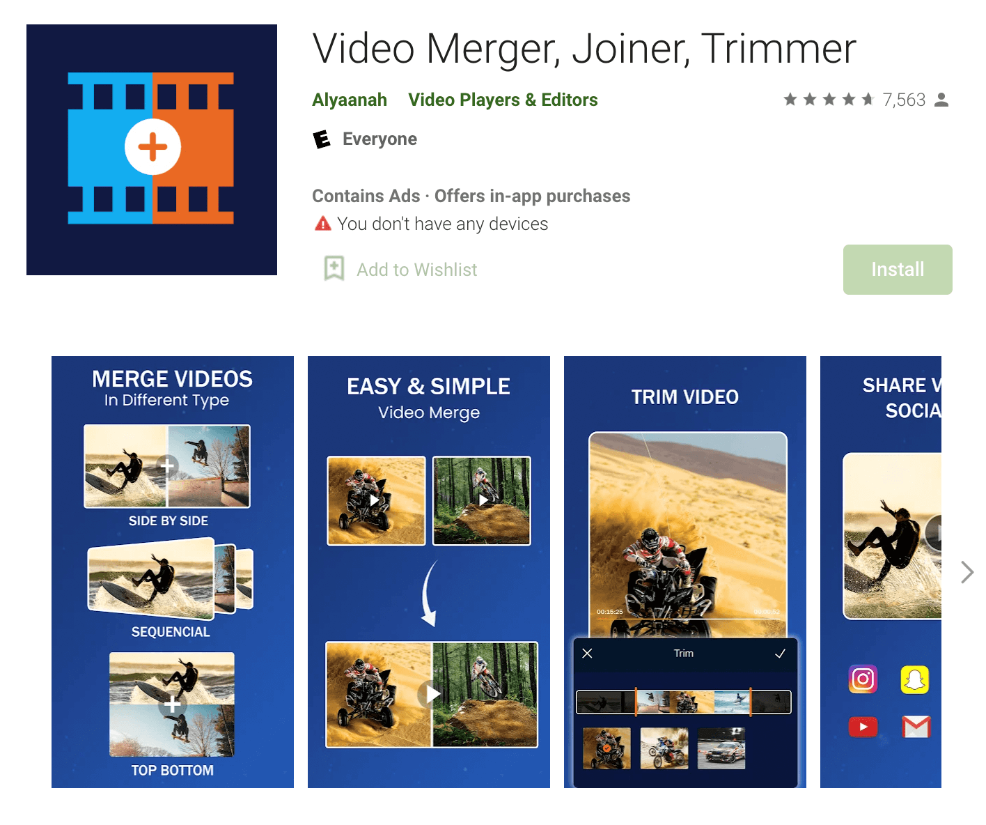 video merger joiner trimmer app