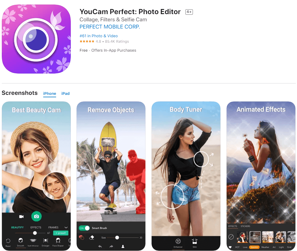 youcam perfect app