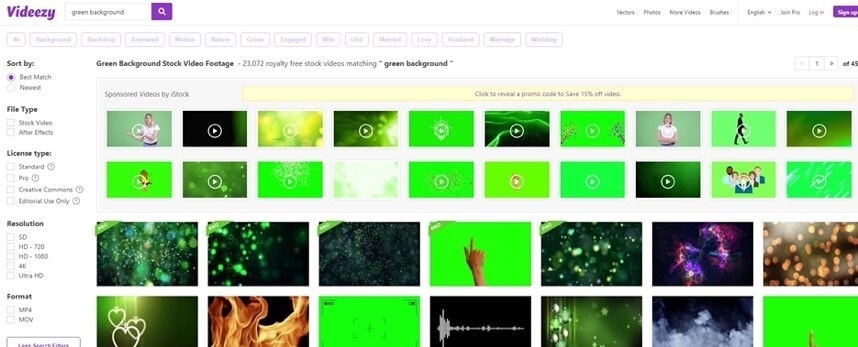 videezy green screen