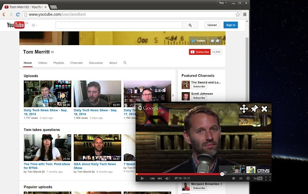 youtube picture in picture