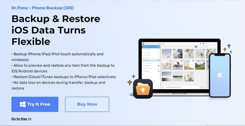 use the drfone phone backup tool