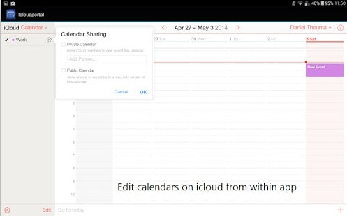  application transférer calendrier iCloud vers android