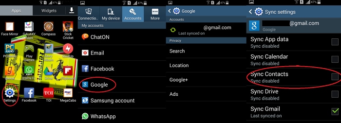 android icloud contacts