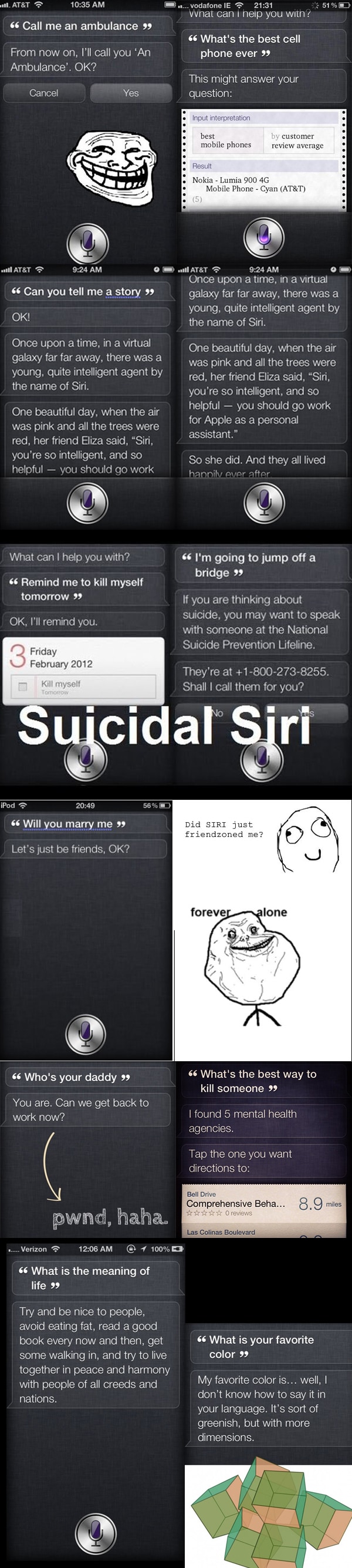 funny things to say to siri