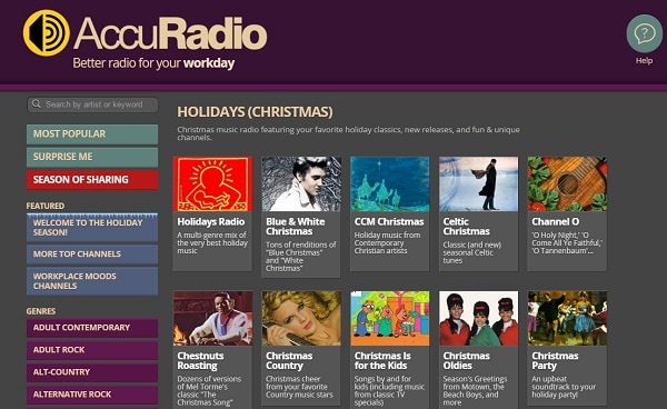 christmas music radio station 