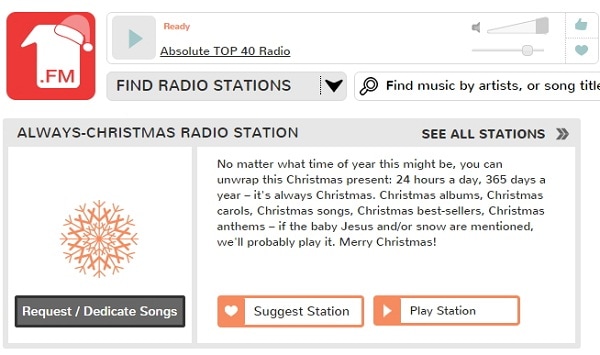 what radio station plays christmas music