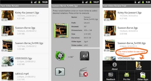 video drehen android