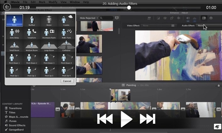 des effets vidéos agaçants dans imovie