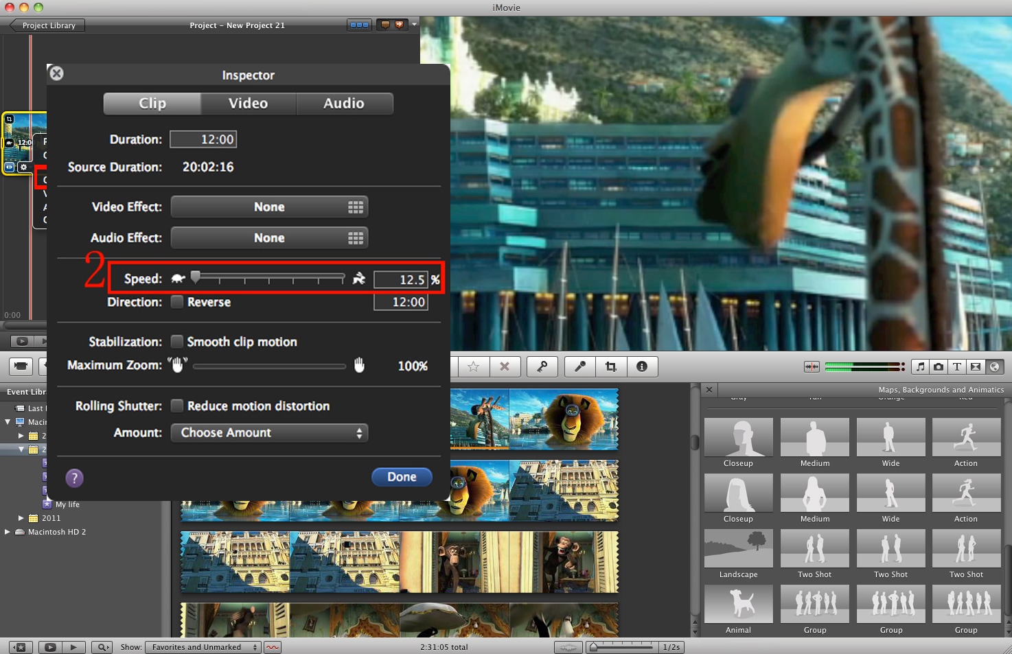 how to make timelapse in imovie