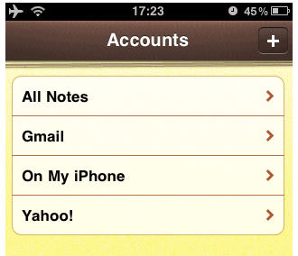 sync notes iphone