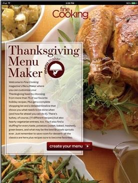 Thanksgiving Menu Maker