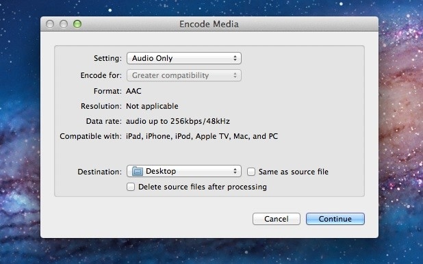 how to extract audio from video file right click