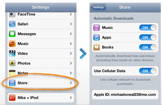 Collegare l'iPhone all'iPad via iCloud